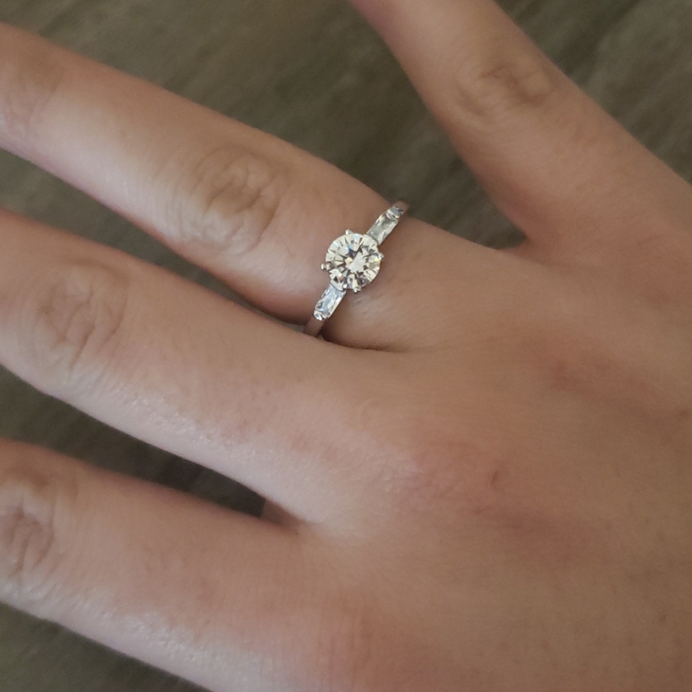 Diamond Solitaire Ring - image 3